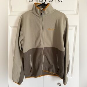 Marmot Two-Tone Taupe and Brown Full-Zip Fleece Jacket